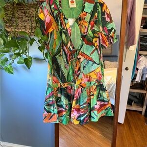 Colorful Abstract Print Dress